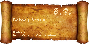 Bokody Vitus névjegykártya